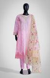 WAJIHA-  3 PIECE  EMBROIDERED COTTON SUIT